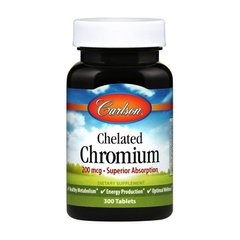 Хром хелат для снижения веса Carlson Labs Chelated Chromium 200 mcg (300 tabs)