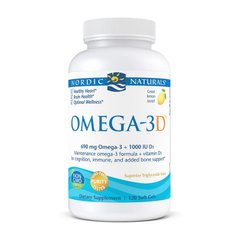 Омега-3 + Витамин Д3 Nordic Naturals Omega-3D 690 mg + 1000 IU (120 soft gels)