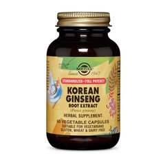 Экстракт корейского женьшеня Solgar Korean Ginseng root extract (60 veg caps)