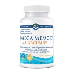 Омега-3 + Куркумин Nordic Naturals Omega Memory with Curcumin 1000 mg omega-3 + 400 mg curcumin (60 soft gels)