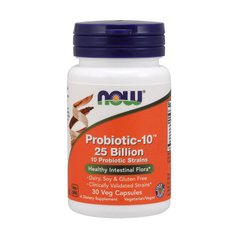 Пробиотик 10 25 миллиардов Now Foods Probiotic-10 25 Billion (30 veg caps)