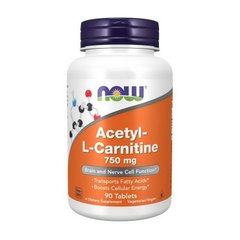 Жиросжигатель Ацетил-L-Карнитин Now Foods Acetyl-L-Carnitine 750 mg (90 tab)
