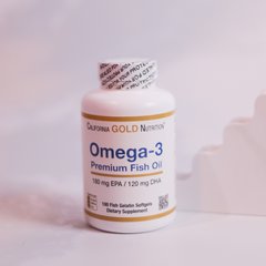 Омега-3 рыбий жир премиум California Gold Nutrition Omega-3 Premium Fish Oil (100 fish softgels)