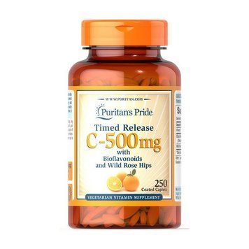 Витамин Ц-500 мг Puritan's Pride Vitamin C-500 mg with Bioflavonoids and Wild Rose Hips Timed Release 250 cap