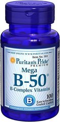 Mega B-50 B-Complex Vitamin (250 caps) Puritan's Pride