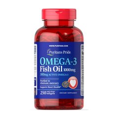 Omega-3 Fish Oil 1000 mg (250 softgels) жирные кислоты Puritan's Pride