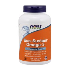 Omega-3 Eco-Sustain (180 softgels) жирные кислоты NOW