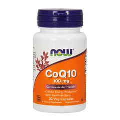 Коэнзим Q10 (кофермент) Now Foods CoQ10 100 mg (30 veg caps)