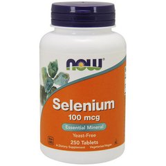 Селен (L-селенметионин) Now Foods Selenium 100 mcg (250 tab)