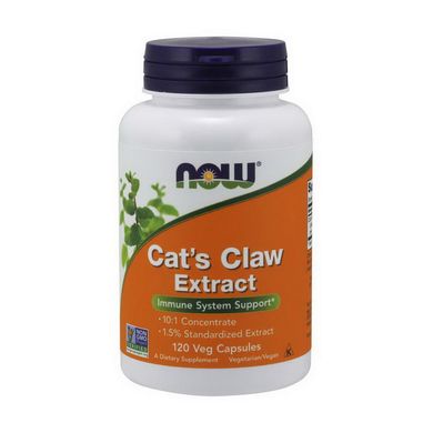 Экстракт кошачьего когтя Now Foods Cat`s Claw Extract 120 вег капсул