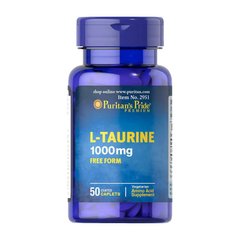 Свободный Л-Таурин Пуританс Прайд / Puritan's Pride L-Taurine 1000 mg free form (50 caplets)