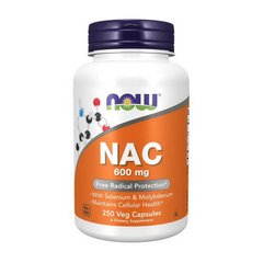 Аминокислота N-Ацетилцистеин Now Foods NAC 600 mg 250 вег капсул