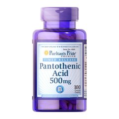Pantothenic Acid 500 mg (100 caplets) Puritan's Pride