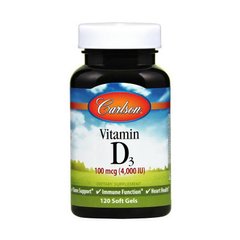 Витамин Д 3 Carlson Labs Vitamin D3 100 mcg (4,000IU) (120 soft gels)