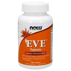 Жіночі мультивітаміни Єва Now Foods EVE women's Multiple Vitamin (180 tabs)