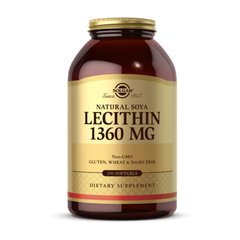 Лецитин соевый натуральный Солгар / Solgar Lecithin 1360 mg natural soya (250 softgels)