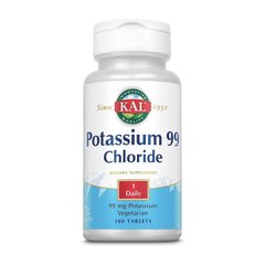 Калий (из хлорида калия) KAL Potassium 99 Chloride (100 tab)