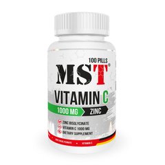 Витамин Ц + Цинк бисглицинат МСТ / MST Vitamin C 1000 mg + Zinc (100 pills)