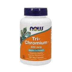 Три-Хром (хром пиколинат, хром хелат, полиникотинат хрома) Now Foods Tri-Chromium 500 mcg (180 veg caps)