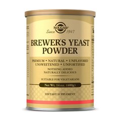 Сухі пивні дріжджі (порошок) Solgar brewer's Yeast Powder (400 g, unflavored)