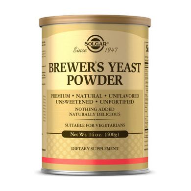 Сухие пивные дрожжи (порошок) Solgar Brewer's Yeast Powder (400 g, unflavored)