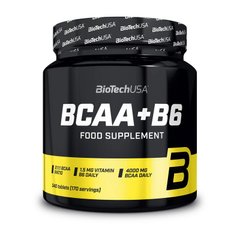 Амінокислота BioTech BCAA + B6 340 таблеток без смаку