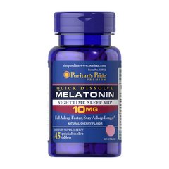 Мелатонин для сна Puritan's Pride Quick Dissolve Melatonin 10 mg (45 tabs, cherry)