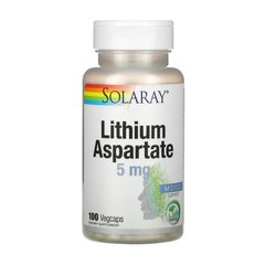 Аспартату літію Соларай / Solaray Lithium Aspartate 5 mg (100 veg caps)