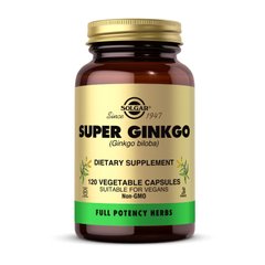 Супер Гинкго Билоба Solgar Super Ginkgo 120 veg caps без добавок