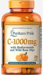 C-1000 mg with bioflavonoids and wild rose hips (100 caplets) Puritan's Pride