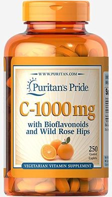 C-1000 mg with bioflavonoids and wild rose hips (100 caplets) Puritan's Pride