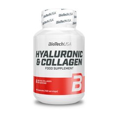 Гиалуроновая кислота и коллаген Биотеч / BioTech Hyaluronic & Collagen (100 caps)