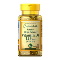 Vitamin D3 125 mcg (100 softgels) Puritan's Pride