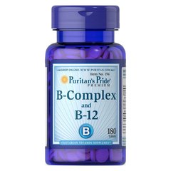 Vitamin B-Complex And Vitamin B-12 (180 tablets) Puritan's Pride
