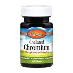 Chelated Chromium 200 mcg (100 tabs) Carlson Labs