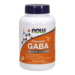 GABA Chewable (90 chewables, orange) NOW