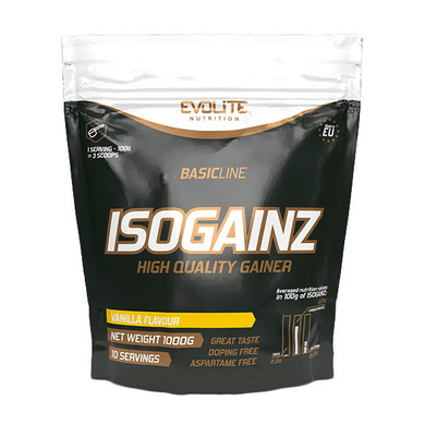 Гейнер високобілковий Evolite Nutrition Iso Gainz 1 kg vanilla