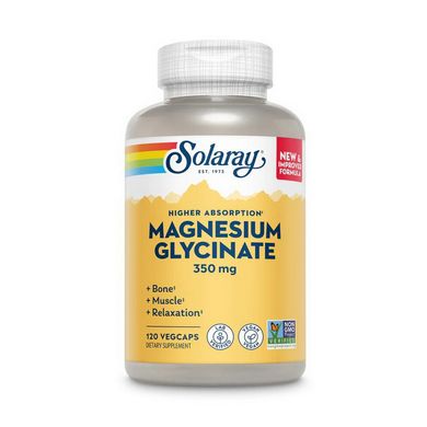 Магний глицинат Solaray Magnesium Glycinate 350 mg (120 veg caps)