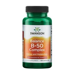 Комплекс Витаминов группы Б Свансон / Swanson Balance B-50 Complex (100 caps)