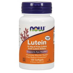 Лютеїн 10 мг Now Foods Lutein 10 mg (softgel 120)