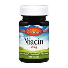 Ниацин Витамин Б3 Carlson Labs Niacin 50 mg (100 tab)
