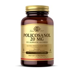 Поликосанол для поддержания здоровья сердца и сосудов Solgar Policosanol 20 mg (120 veg caps) солгар