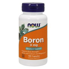 Бор (из кальция борглюконата) Нау Фудс / Now Foods Boron 3 mg 100 caps / капсул