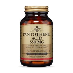Пантотеновая кислота Solgar Pantothenic Acid 550 mg (100 veg caps)
