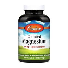 Магний хелат Carlson Labs Chelated Magnesium 200 mg (180 tabs)