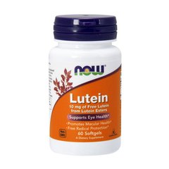Лютеїн 10 мг Now Foods Lutein 10 mg (60 softgels)