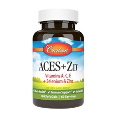 Комплекс вітамінів і мінералів Carlson Labs ACES Vitamins A,C,E + Selenium & Zinc (120 sgels)