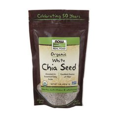 Органічні білі насіння чіа (Salvia hispanica) Нау Фудс / Now Foods Chia Seed organic white (454 g)