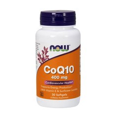 Коэнзим Q10 (Кофермент Q10) Now Foods CoQ10 400 mg (30 softgels)