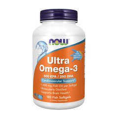 Риб'ячий жир Омега-3 NOW Foods Ultra Omega-3 (180 fish softgels)
